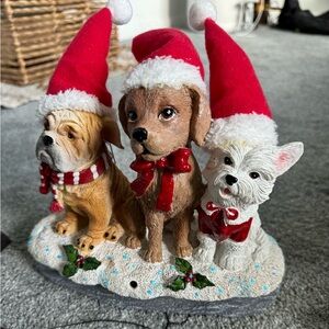 Christmas Motion Detected Dog Figurines